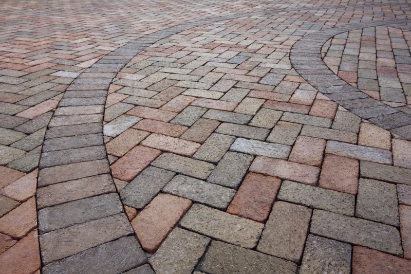 Multi-colored paver layout
